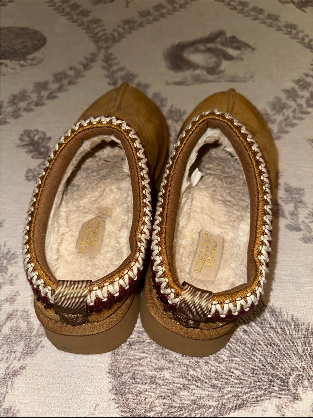 Altar’d State Cloud Slippers Size 9 Suede Platform Mule Slippers in Camel - Picture 5 of 6